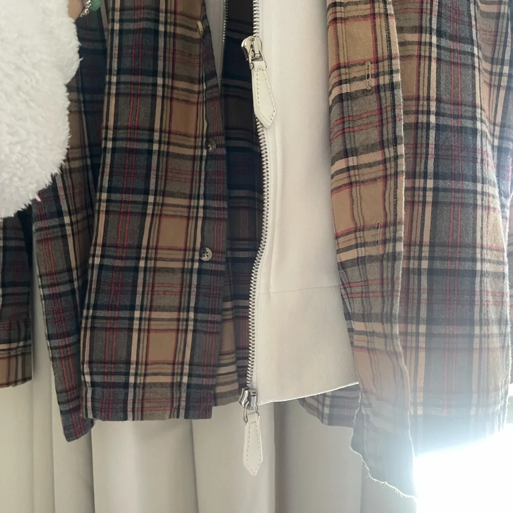 Burberry Men’s Flannel Zip Up size Medium 100% Authentic - Picture 3 of 5